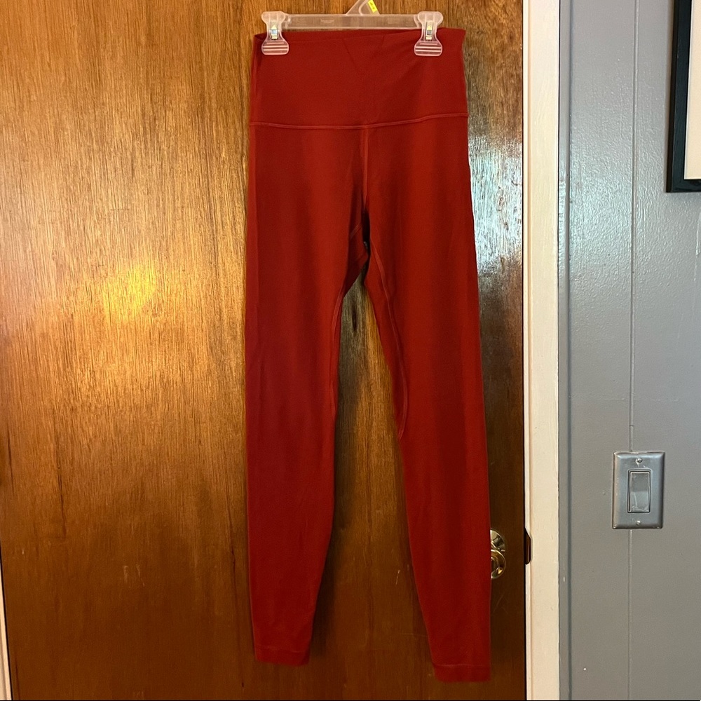 Great Condition/Like New Lulu Lemon Orange Leggings